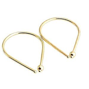 14K Gold Filled 19 GA Teardrop Hoop Horseshoe Arc Hook Earrings Multi Size